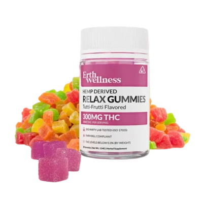 Erth Wellness Relax Delta 9 THC Gummies – 300mg