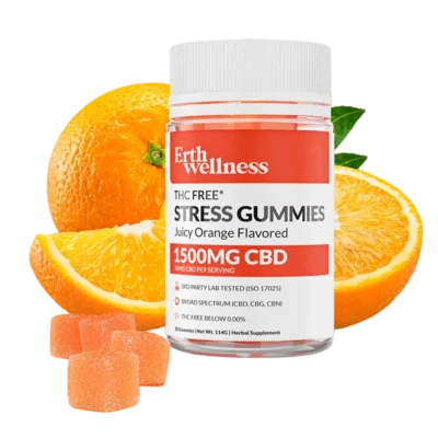 Erth Wellness THC-Free Stress Gummies – 1500mg