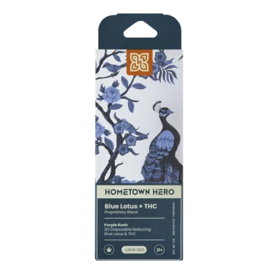 Hometown Hero Blue Lotus + THC Disposable Vapes