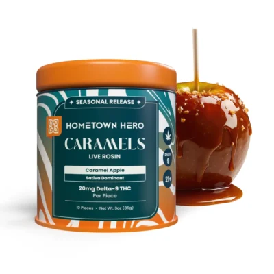 Hometown Hero Delta 9 THC Caramels – Caramel Apple