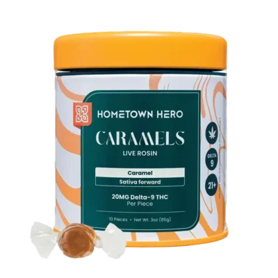 Hometown Hero Delta 9 THC Live Rosin Caramel