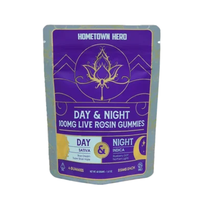 Hometown Hero Live Rosin Gummies Day & Night 25mg
