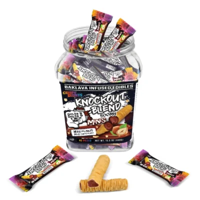 KO Knock Out THC minis 500mg Crispy Blunts Cream Crispy Phyllo Dough