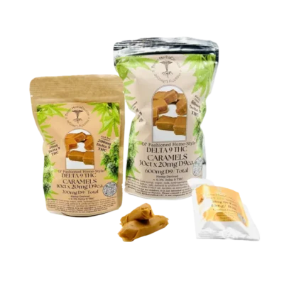 Texian HerbaCeutical Delta 9 THC Caramels – 20mg each