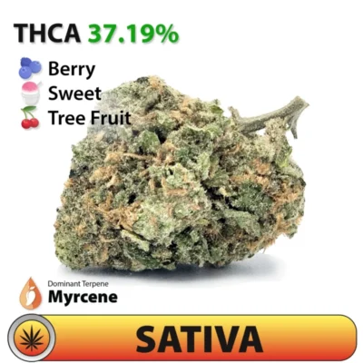 Goji OG Strain – 37.19% THCA Flower | Frosted Brands