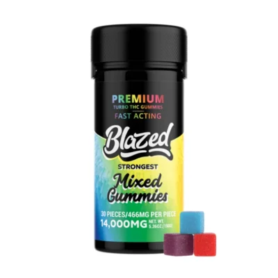 Blazed Turbo Delta-8 THC + Delta-9 THC + THC-P Gummies