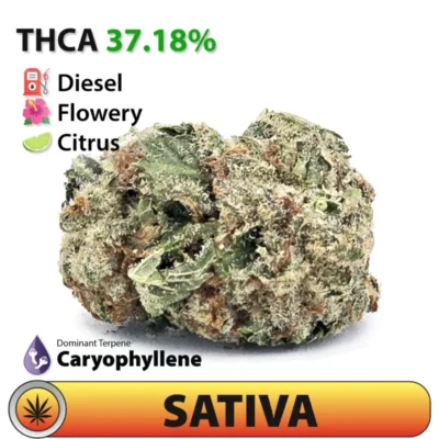 Frosted Brands Sour Joker Sativa THCA Flower – 37.18% THCA